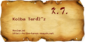 Kolba Teréz névjegykártya